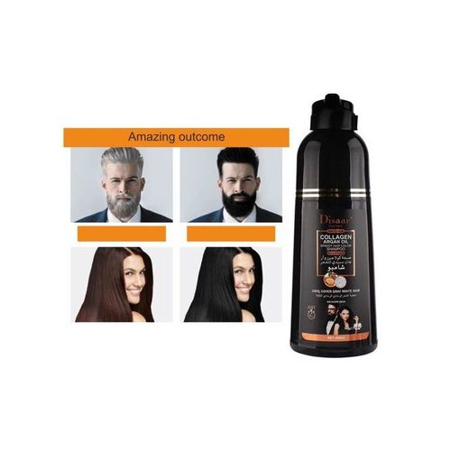 product_image_name-Disaar-Shampoing Noircissant - à L'huile D'Argan - Coloration Noir Des Cheveux En 10min - 400ml-4