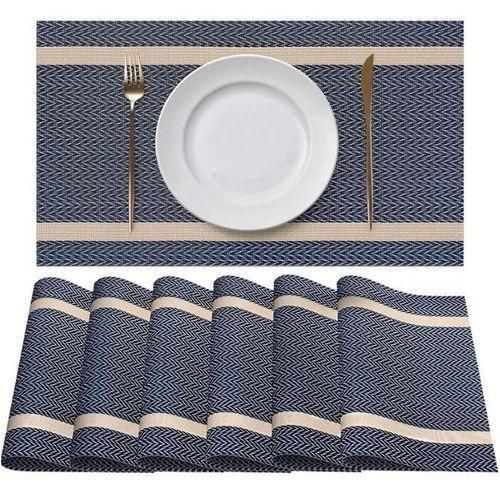 product_image_name-Generic-Set De Table / Nappe En PVC (3 Pièces) Réutilisable Et Facile à Nettoyer - Bleu-1