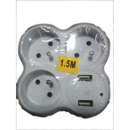 product_image_name-Generic-Rallonge Multiprise 3 Trous Et 2 PORTS USB 2.0 - Blanc-1