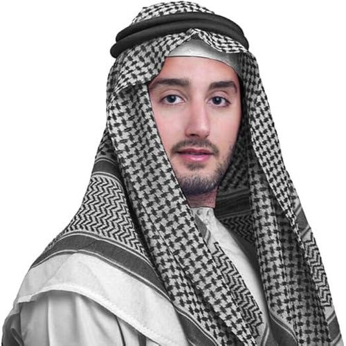 product_image_name-Generic-Bandeau Shemagh Turban Bandeau Arabe Bandana Antidérapant Grand foulard arabe Hijab pour homme-2