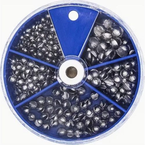 product_image_name-Generic-205 pièces de plomb en 5 tailles différentes, avec des plombs fendus ronds amovibles pour la pêche.-1