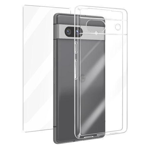 Generic Coque Transparente Compatible Google Pixel 7a + 1 Antichoc - Transparent - image 2