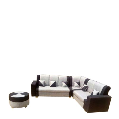 Generic Salon De Fauteuils De 6 Places Tissu Daim Noir Gris