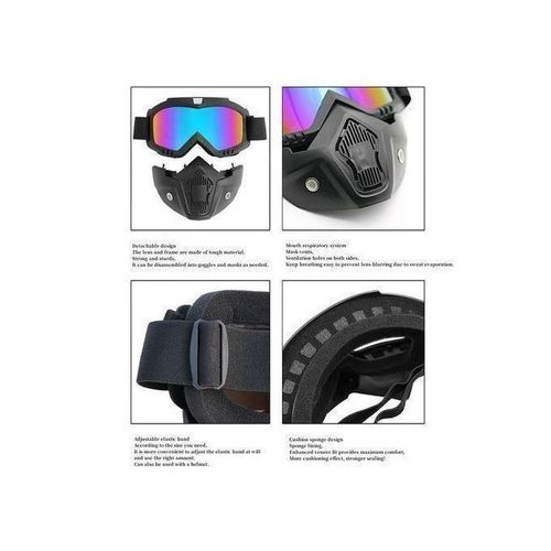 Generic Casque De Motocross Harley Coupe-vent - Lunettes De Soleil NF... - image 4