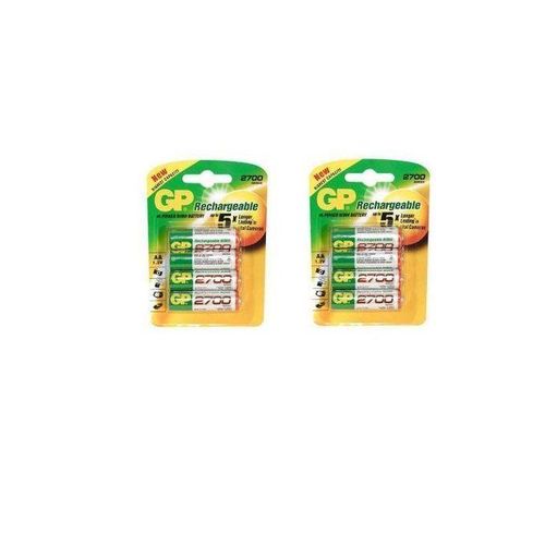 Generic Kit De 8 Petites Piles GP Rechargeable 1.2V