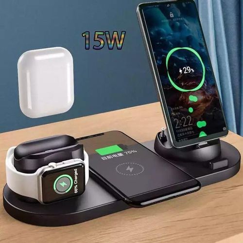 Generic Station De Charge Sans Fil 6 En 1 Chargeur Multifonction