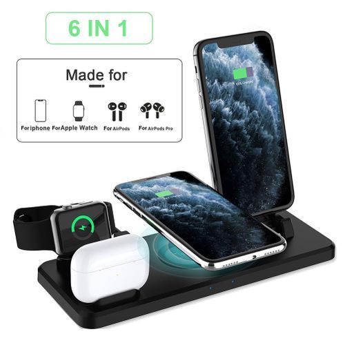 Generic Station De Charge Sans Fil 6 En 1 Chargeur Multifonction - image 3