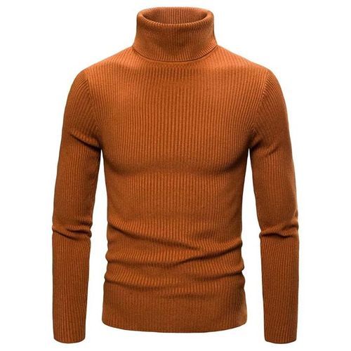 Fashion Pull A Col Roule Epais Et Chaud Pour Homme Vetement De Marque Col Haut Couleur Marron Prix pas cher Jumia CI