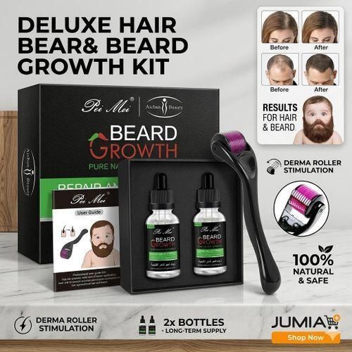 Gn Kit Croissance Barbe  Beard Growd- Roller + 2 Huiles