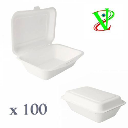 Lot de 100 assiettes - plastique - blanc