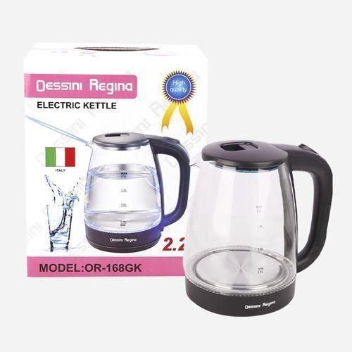 Generic Lm-2.0L - Bouilloire Électrique En Verre Inoxydable - Noir/Transparent