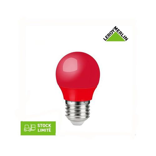 Leroy Merlin Ampoule Rouge E27 - LED - 3W (équi 40W) = 249 Lm - 150° - /  Lumière Rouge - Prix pas cher