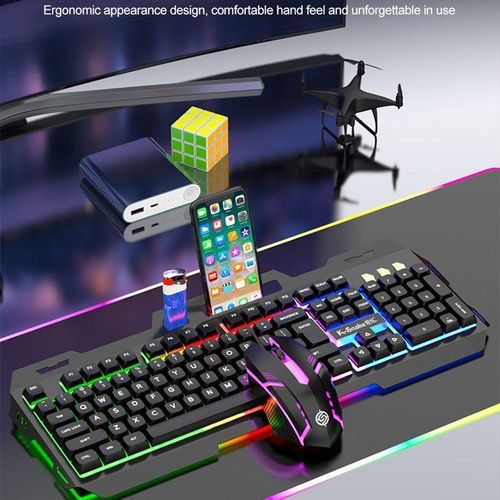 product_image_name-Generic-Kit clavier et souris mécanique K-Snake pas cher, clavier USB filaire avec 104 touches, clavier de jeu pour ordinateur PC-2