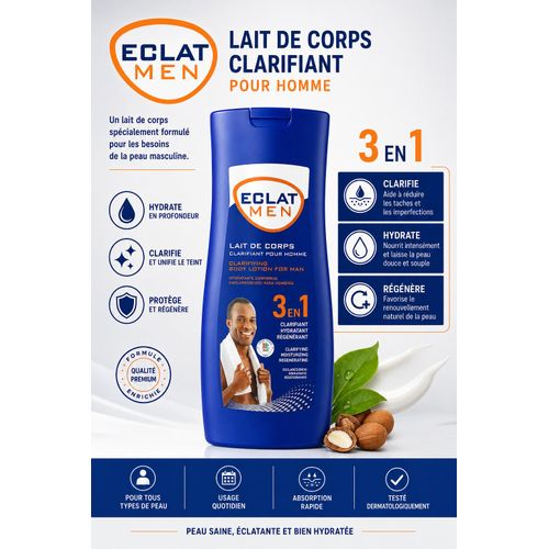 Generic Lait de Corps Clarifiant Pour Homme – 3 en 1