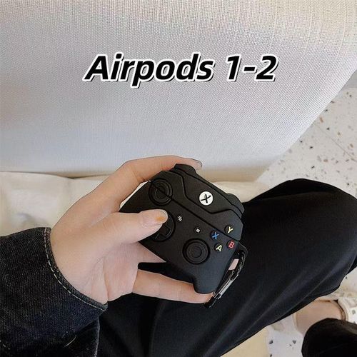 product_image_name-Inobrands-For Apple pod 1-2 Case Cover Cartoon Black Game Controller Soft Silicone Earphone Case Casing-4
