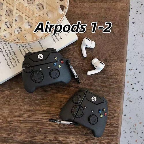 product_image_name-Inobrands-For Apple pod 1-2 Case Cover Cartoon Black Game Controller Soft Silicone Earphone Case Casing-7