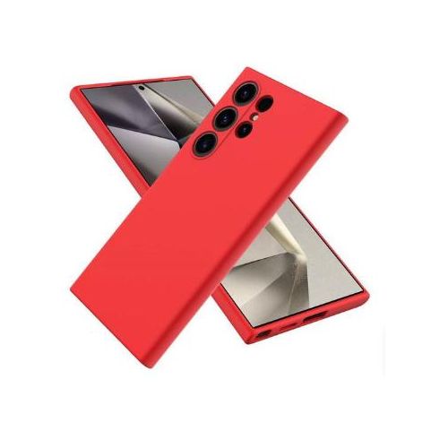 Generic Coque Silicone Compatible Avec Samsung Galaxy S25 Ultra - ROUGE
