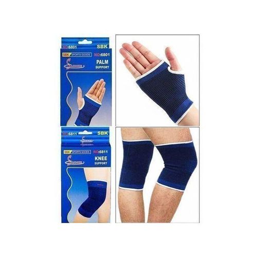 product_image_name-Generic-Paire Genouillère + Attelles Pour Poignet - Guérit Blessures-Bleu-1