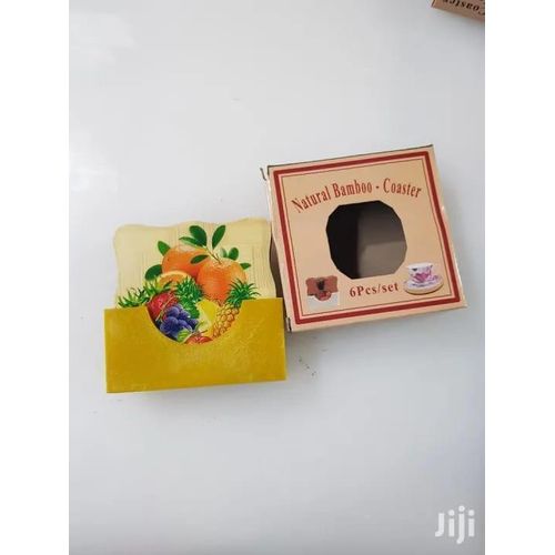 product_image_name-Generic-Ensemble de 6 Sous-Verres en Bambou 100% Naturel - Écologique, Antibactérien, Résistant à la Chaleur - Avec Support de Rangement Compact-2