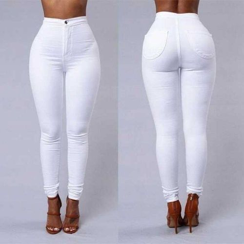 Jean blanc push up clearance