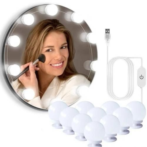 Generic Lampes Pour Miroir De Maquillage, Ampoules Pour Coiffeuse, Avec  Recharge USB, 5V, LED - Prix pas cher