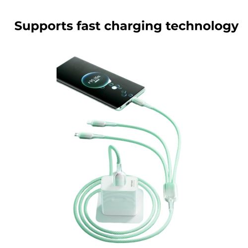 Generic Câble de données à chargement rapide 3 en 1 120 W, Type-C, Lightning, Micro - image 5