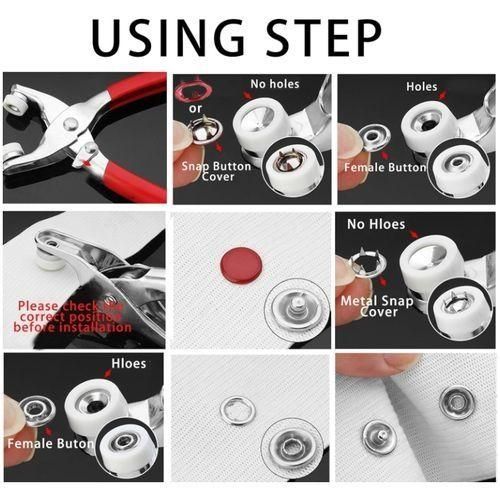 product_image_name-Generic-Lot De 100 Boutons-pression De 10 Boutons De Couleur Pour La Couture Et L'artisanat-5