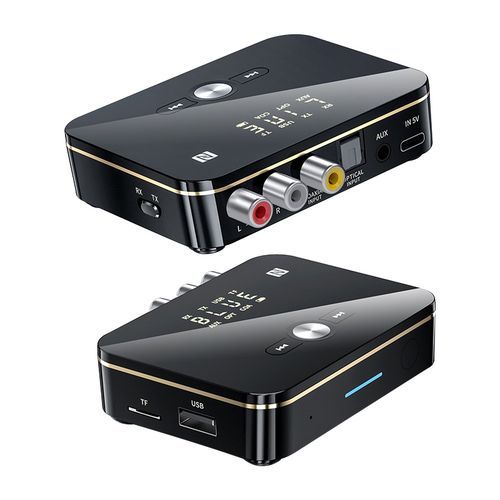 Chen0-super Transmetteur récepteur Bluetooth 5.0 3 en 1 Adaptateur  Bluetooth 3,5 mm AUX RCA optique USB pour HiFi stéréo audio sans fil,  récepteur