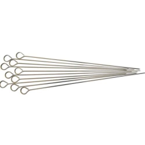 Generic Lot De 12 Barres Brochettes - Acier Inox -Argent - image 2