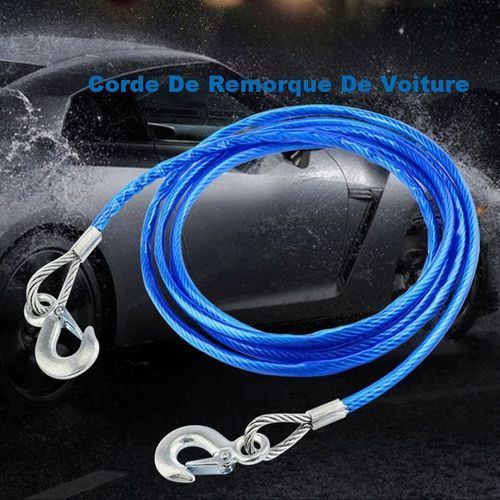 Generic Corde de remorquage de câble de voiture avec des crochets