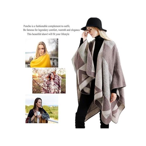 product_image_name-TodyJeyHo-Poncho cape réversible oversize pour femmes, châle chaud, couverture cardigan imprimée ouverte à l'avant-5