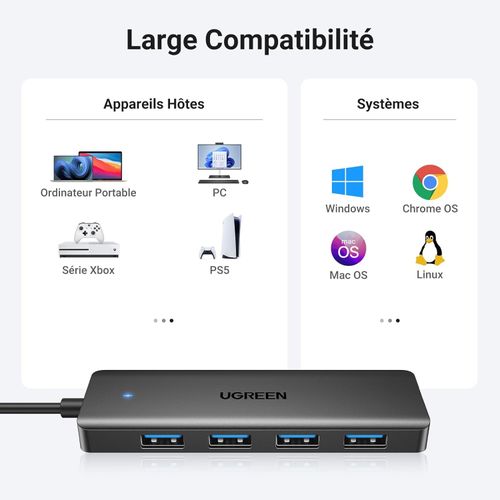 Multiprise USB 3.0 (HUB) : Ultra Fin