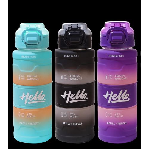 Generic LOT DE 3 Gourde d'eau en plastique de 1000 ml