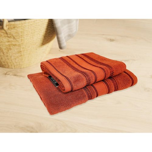 product_image_name-Generic-Serviette De Bain - 100% coton - À Motif - Taille Moyenne & Grande - Marron-1