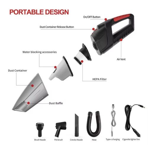 product_image_name-Generic-Aspirateur de Voiture Sec & Humide à Double Usage – Avec Cordon + Mode Sans Fil – Multifonction-4