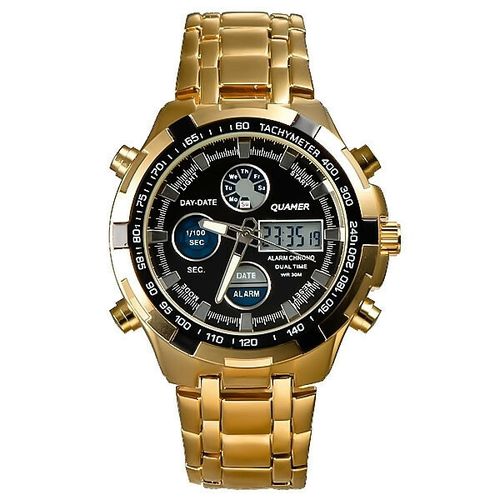 Quamer Montre Homme Quamer Chrono Noir Or Prix pas cher Jumia CI