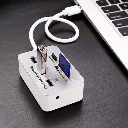 Generic HUB USB multifonctions avec lecteur de carte SD/TF. Gris - image 2
