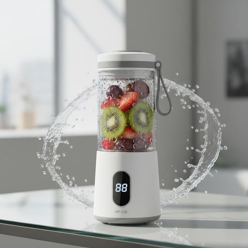 product_image_name-Generic-Blender Portable Rechargeable HP-118 - Mini Extracteur de Jus et Smoothie Cup 400ml-4