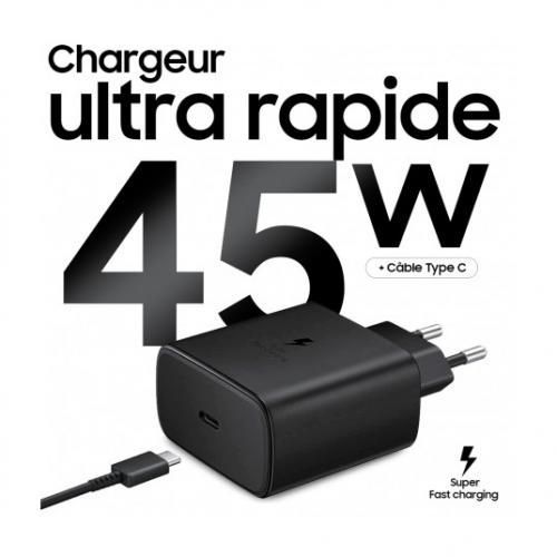 Generic CHARGEUR Compatible Samsung- USB C-CHARGE Rapide -45W