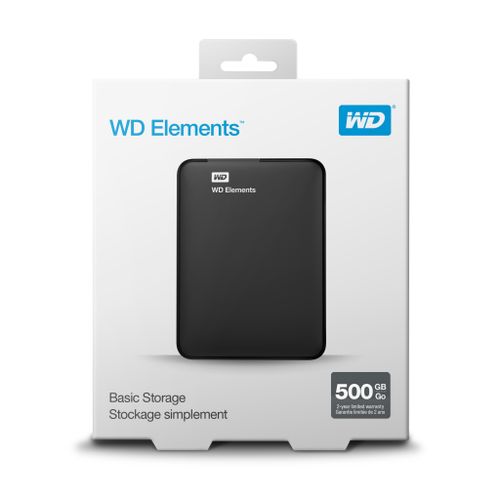 Western Digital Disque Dur Externe 500GB - 500 Giga - Western Digital  Elements - Prix pas cher