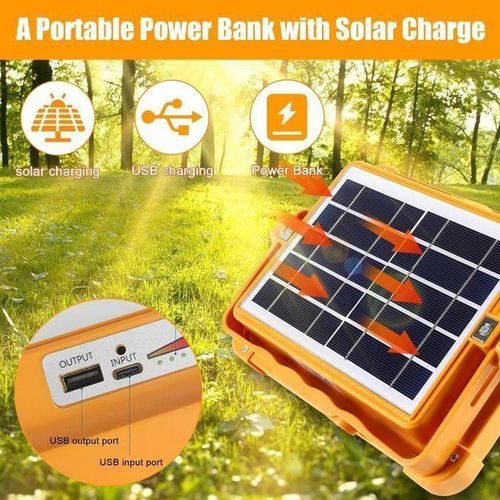 product_image_name-Generic-Lampe De Travail Rechargeable à LED 150 W, Projecteur Solaire Portable Avec Batterie 12500 MAh, Construction à Quatre Modes Solaire D'urgence Pour Camping, Réparation De Voiture-4