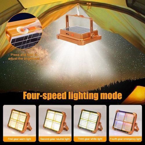 product_image_name-Generic-Lampe De Travail Rechargeable à LED 150 W, Projecteur Solaire Portable Avec Batterie 12500 MAh, Construction à Quatre Modes Solaire D'urgence Pour Camping, Réparation De Voiture-5