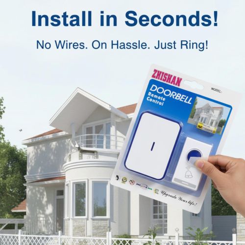 product_image_name-Generic-Sonnette Sans Fil pour Maison/Bureau - Kit Carillon à Piles Portée 100m - Facile à Installer, Volume Réglable, Anti-Interférence - Sécurité Domestique-2