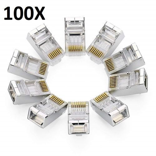 Generic Connecteur RJ45 - Blindée - 100 Pièces - Prix pas cher