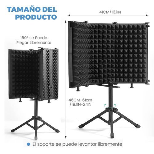 Wholesale Bouclier de microphone d'isolement acoustique de grande taille en  métal de 5 portes pour l'enregistrement From m.alibaba.com