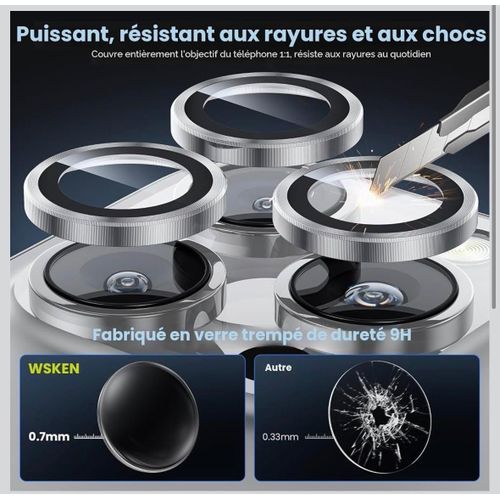 Generic Protège Caméra Compatible à IPhone 14 Pro Max- Couleur argent - image 4