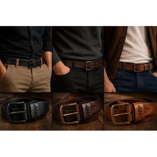 Generic Lot de 3 Ceintures Homme - image 3