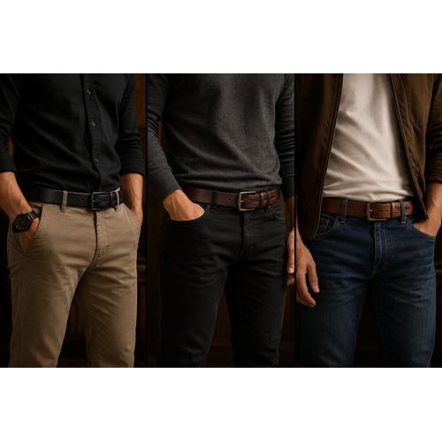 Generic Lot de 3 Ceintures Homme - image 4