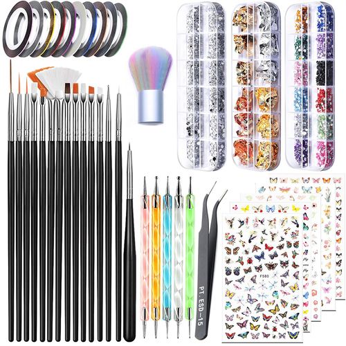 product_image_name-Generic-Kit D'outils D'art Des Ongles Ensemble De Pinceaux De Peinture à Ongles UV-1