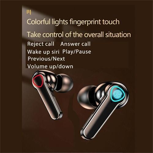 DRASURE Casque sans fil Bluetooth compatible avec commandes tactiles intelligentes et écran LED étanche - image 3